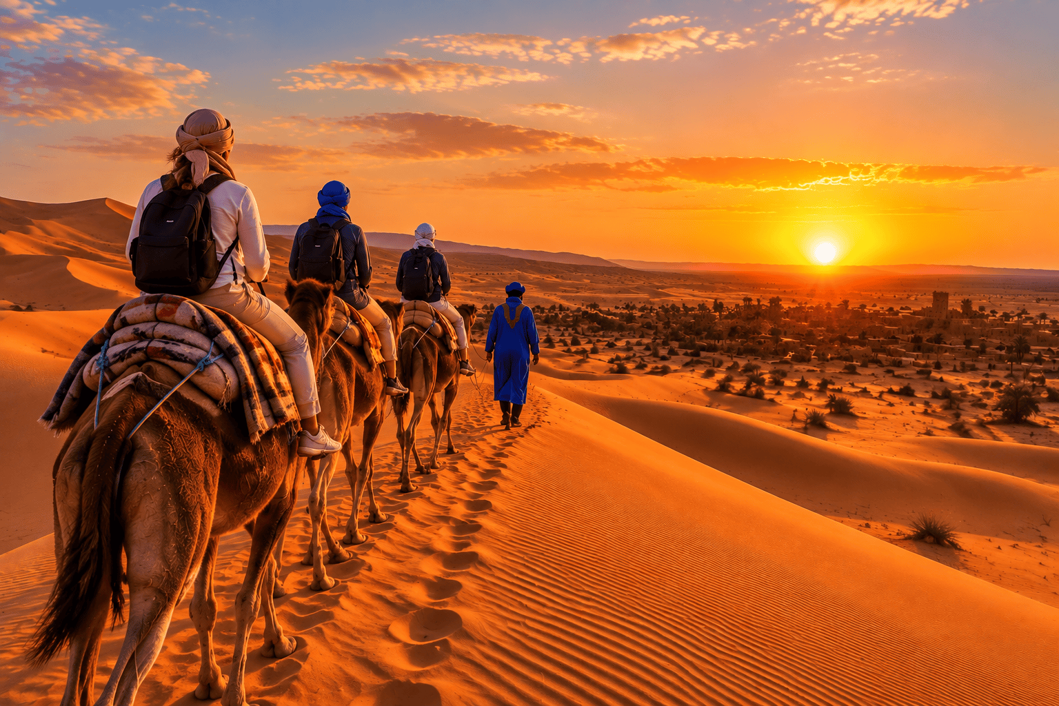 Merzouga vs Zagora: Which Desert Trip Is Right for You? 3 Camel trekking experience during Morocco desert tour in Sahara dunes