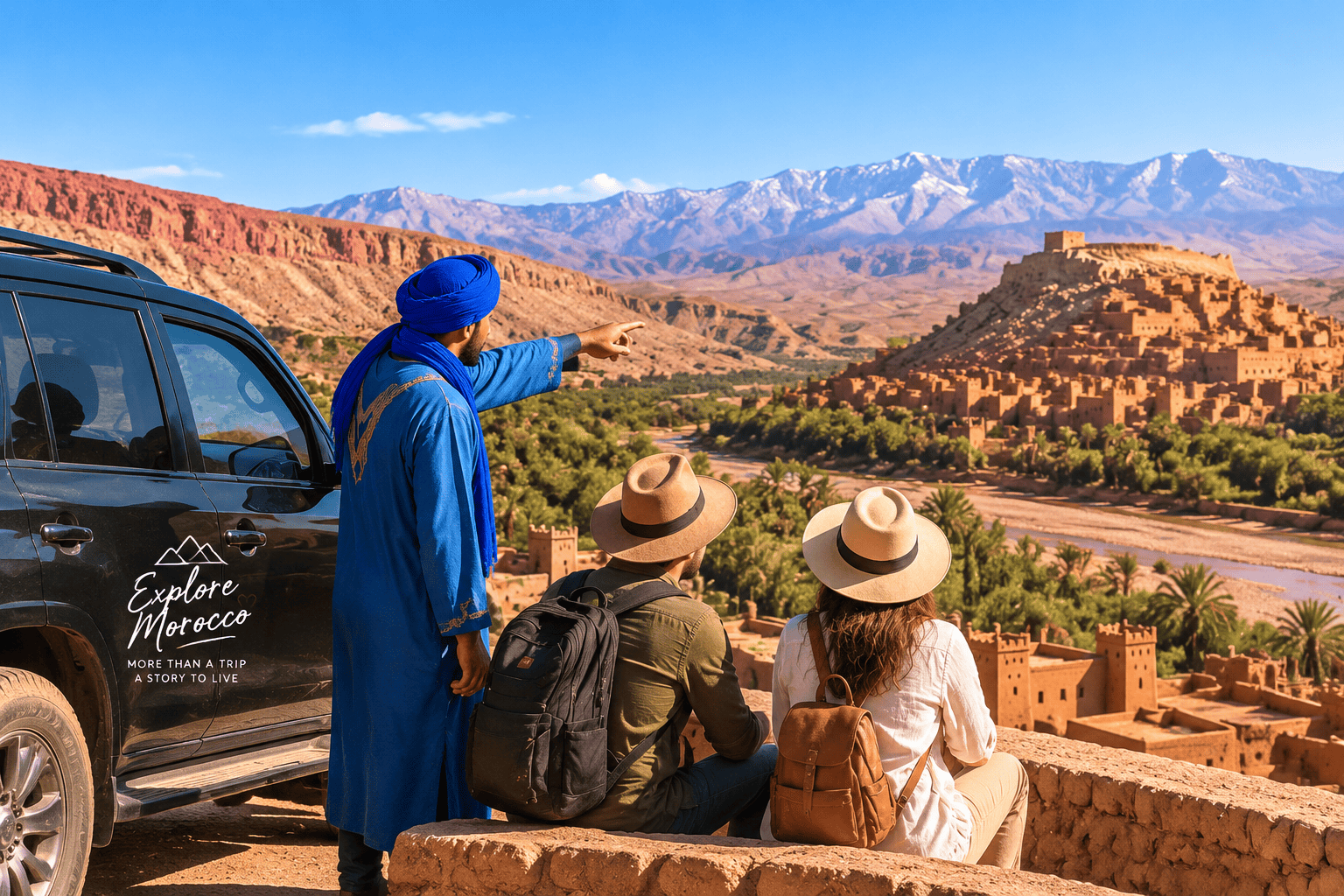 How to Choose a Morocco Tour Company: 2026 Booking Checklist 1 Private Morocco tour company with driver in Atlas Mountains